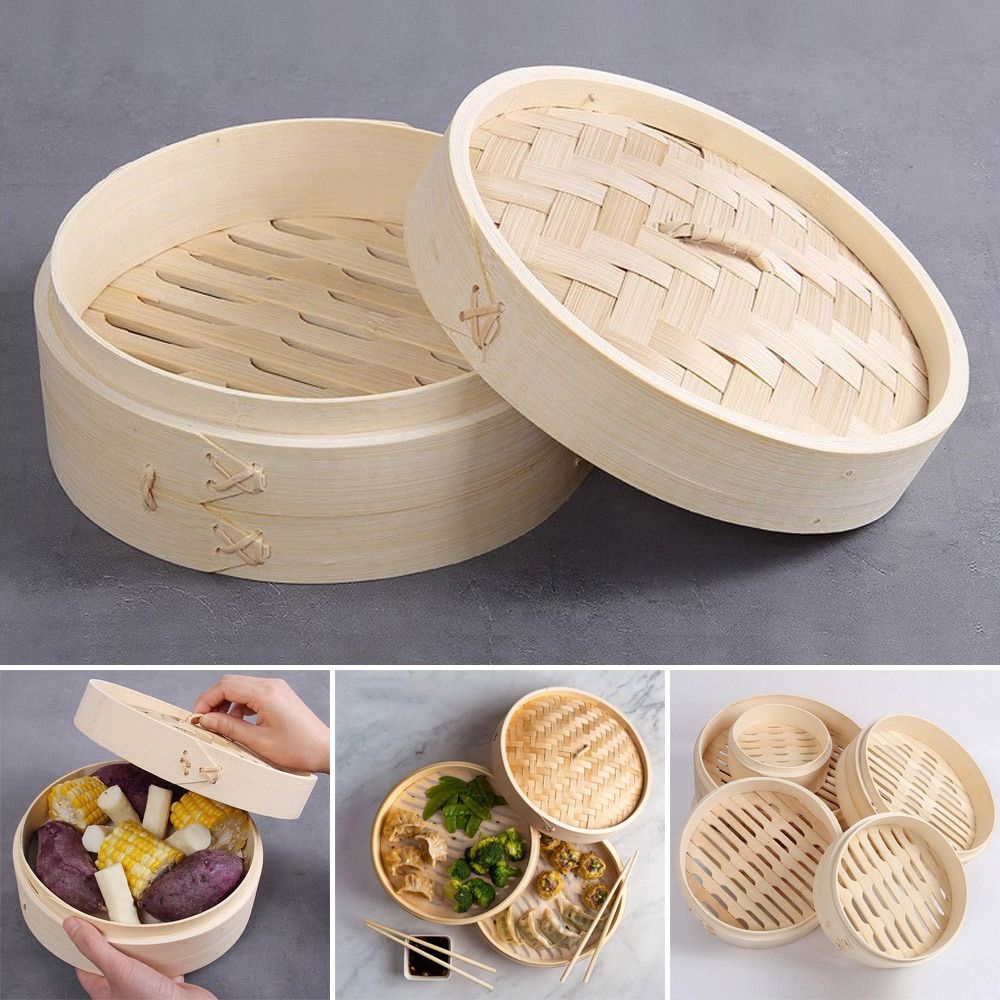 Steamer Bamboo Set - Chiński parowar bambusowy do gotowania dim