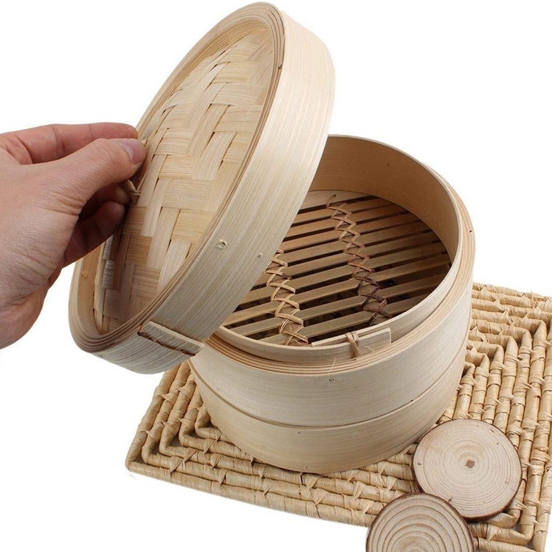Bambusowy parowar 2-poziomowy  – Steamer Bamboo Set recenzja i cena